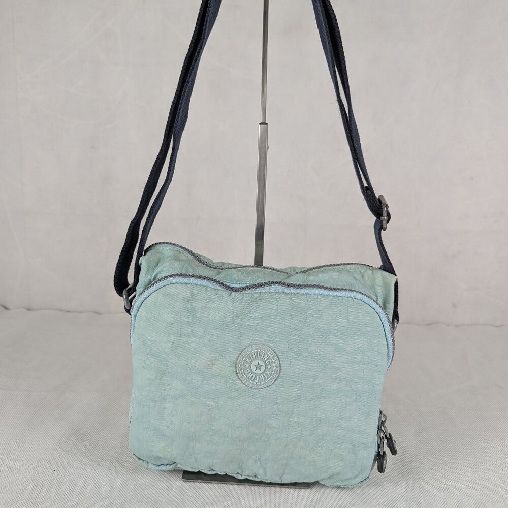 Pre-Owned Kipling Crossbody Bag Cyan - Stylish - Authentic Fast Canada Shipping